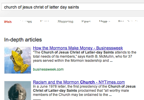 Googleの「In-depth Articles」が導入された検索結果は、今こうなっている